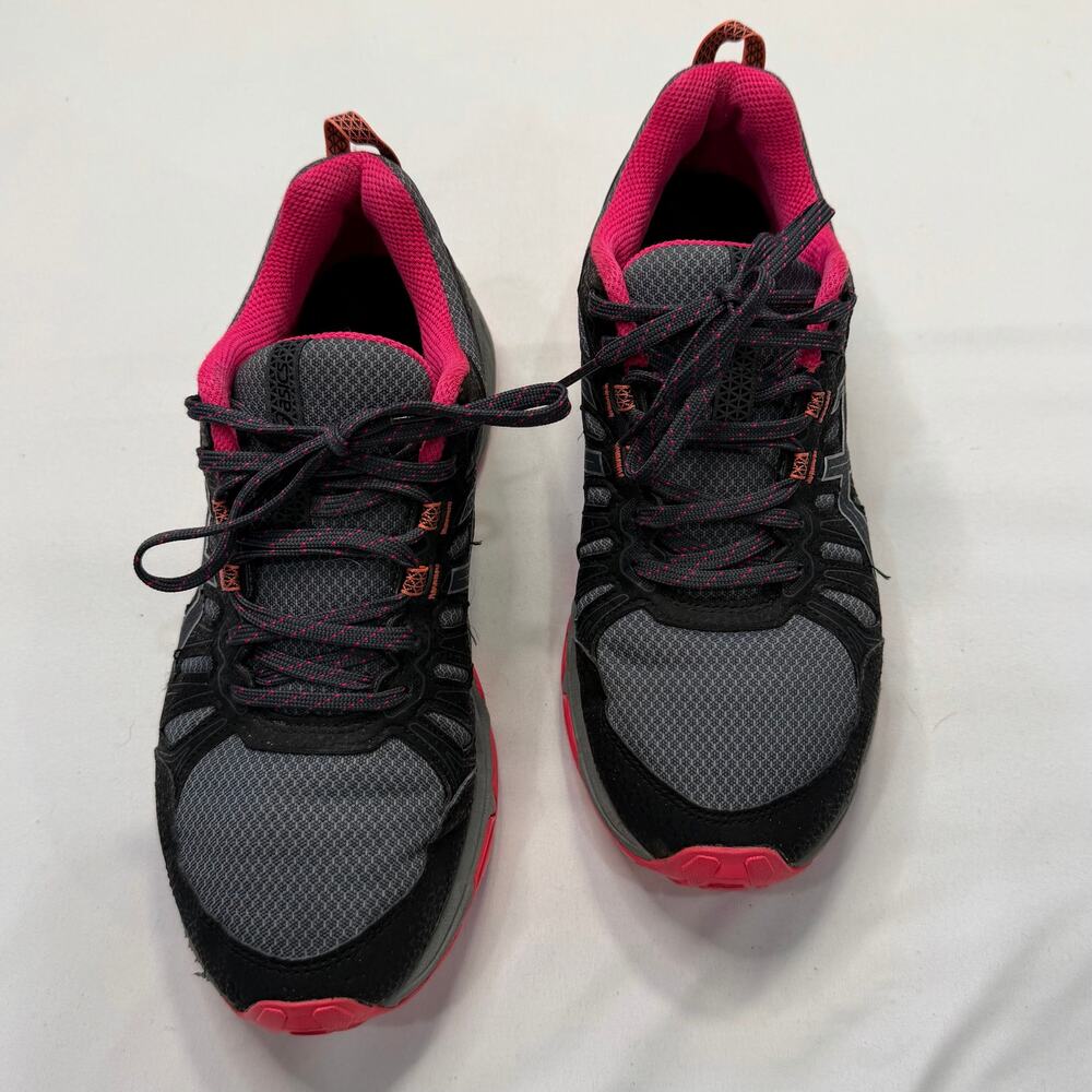 ASICS GEL Venture 7 Trail Running Shoes Women’s 9 Black Pink Hiking Sneakers - Picture 3 of 11